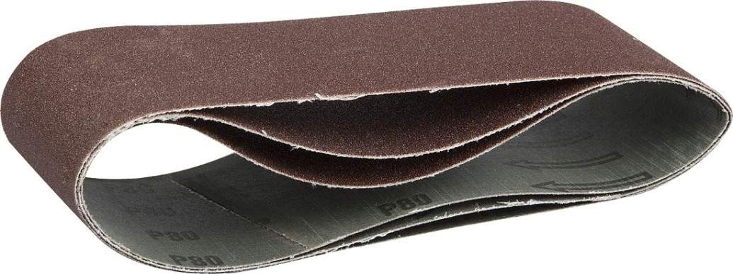 Лента шлифовальная ЗУБР МАСТЕР 75х533 мм, p80, для лшм, 3 шт. [35542-080]