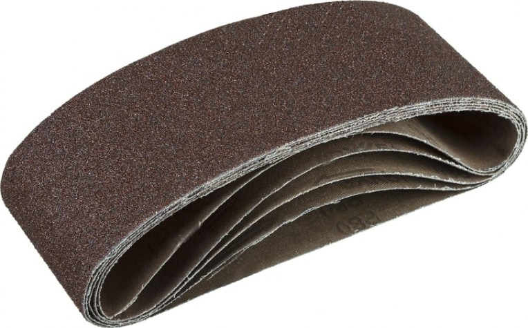 Лента шлифовальная ЗУБР СТАНДАРТ 75х457 мм, p80, для лшм, 5 шт. [35341-080]