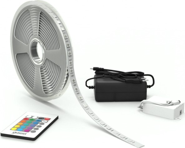Лента светодиодная GAUSS BT041 basic в комплекте 12v 10w/m 700lm/m rgb ip20 led 3