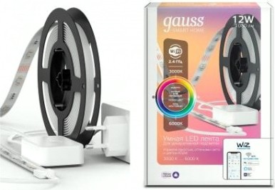 Лента светодиодная GAUSS Smart home 16w 1400lm 3000-6000к 100-240v ip20 5м rgbw [5020122]