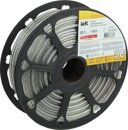 Лента светодиодная IEK LSR-2835R60 4,8-IP67-220В (50 м) Красный [LSR3-6-060-67-0-50]