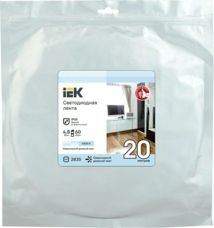 Лента светодиодная IEK LSR-2835W60 4,8w 12В IP65 (20 м) [LSR1-2-060-65-3-20]