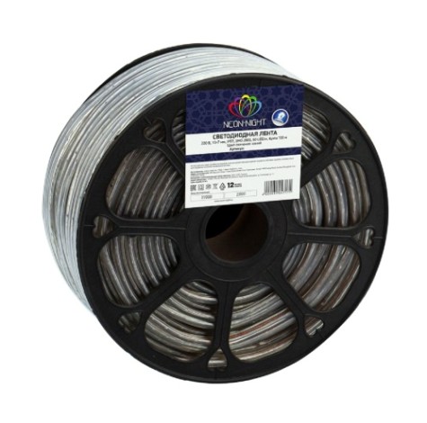 Лента светодиодная Neon-Night 142-603 (100 метров) 220B, SMD2835, 4,8Bт/м, 60 LED/м, синий, 10х7мм [142-603]