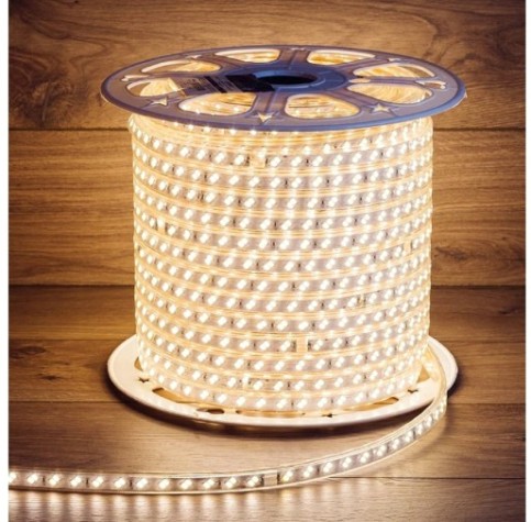 Лента светодиодная Neon-Night 142-704 (100 метров) 220B, SMD5730, 38Bт/м, 120 LED/м, теплый белый, 6, [142-704]