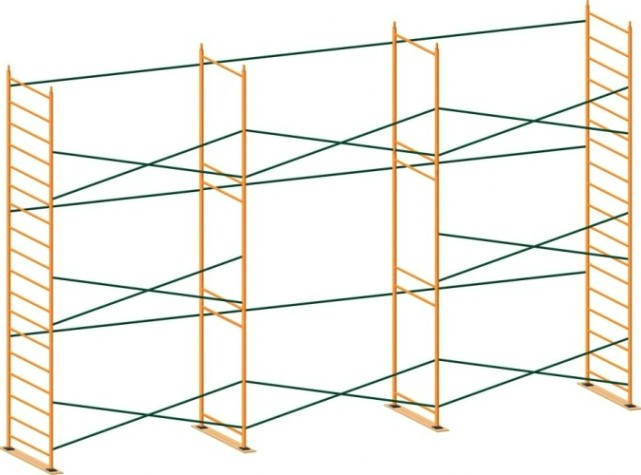 Леса строительные облегченные РИНСТРОЙ ЛРСП-250 D-32 мм 2х 3 без настила