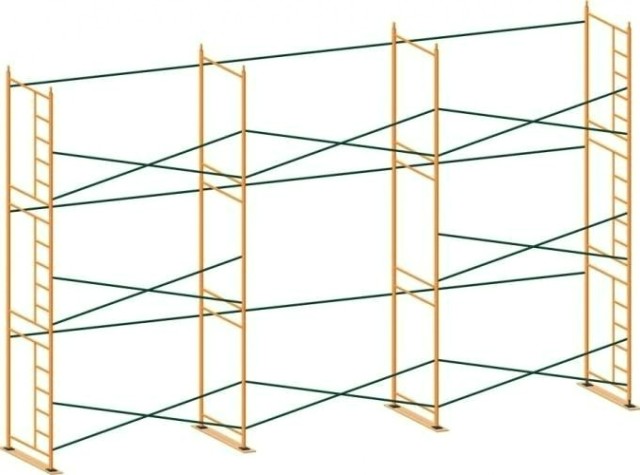 Леса строительные проходные РИНСТРОЙ ЛРСП-300 D-42 мм 8х18 без настила