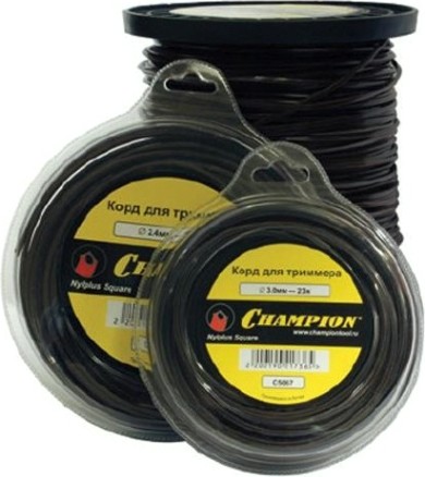 Леска триммерная CHAMPION Nylplus Square 3.0мм/ 23м квадрат (C5067) [C5067]