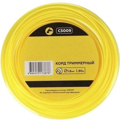 Леска триммерная CHAMPION Round 1.6мм/ 90м круг (C5009) [C5009]