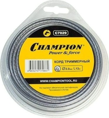 Леска триммерная CHAMPION Round Pro 3.0мм/ 12м (C7029) [C7029]