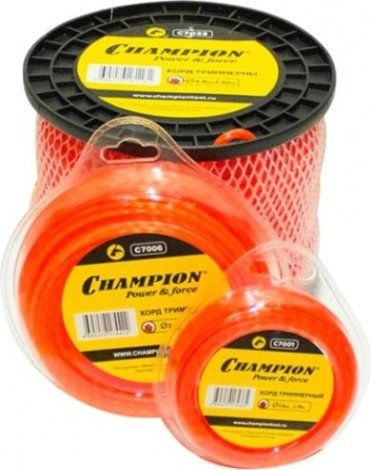 Леска триммерная CHAMPION Twisted Square 4.0мм/ 95м витой квадрат + нож (C7032) [C7032]