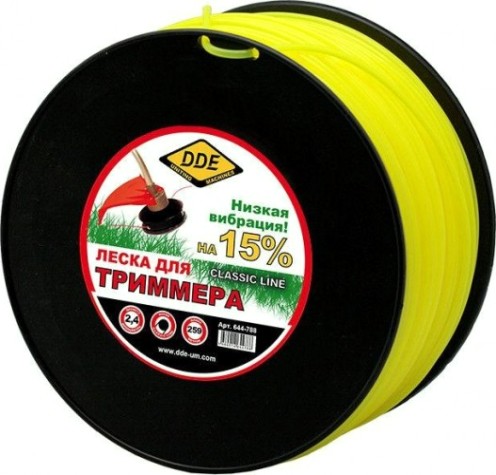 Леска триммерная DDE 2,4 мм/ 259 м, круг 644-788 [644-788]