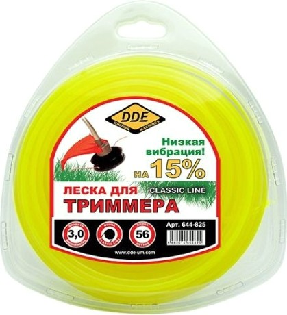 Леска триммерная DDE 3,0 мм/ 56 м, 644-825 [644-825]