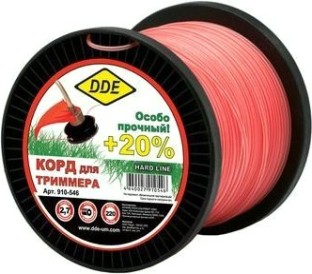 Леска триммерная DDE Hard line (2,7 ммх220 м; круг армированный; серая/красная) [910-546]