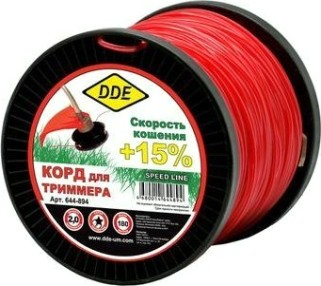Леска триммерная DDE Speed line (2,0 ммх180 м; звезда; красная) [644-894]