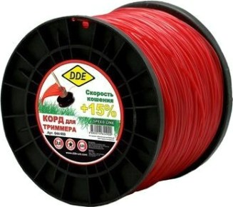 Леска триммерная DDE Speed line (2,0 ммх520 м; звезда; красная) [644-900]