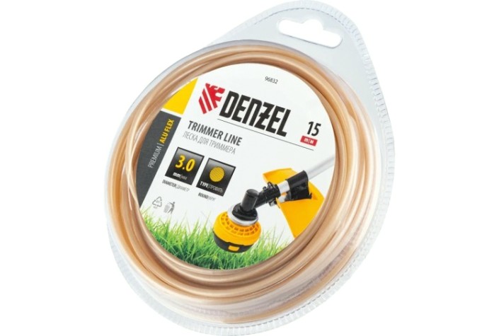 Леска триммерная Denzel ALUFLEX армированная алюминием круглая, 3,0 мм х15 м. [96832]