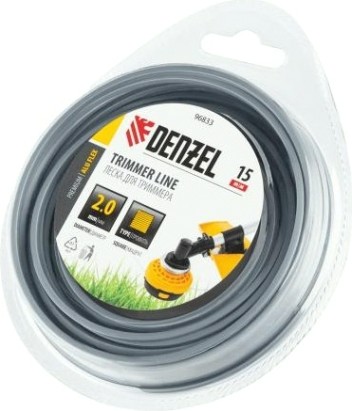 Леска триммерная Denzel ALUFLEX армированная алюминием квадратная, 2,0 мм х15 м. [96833]