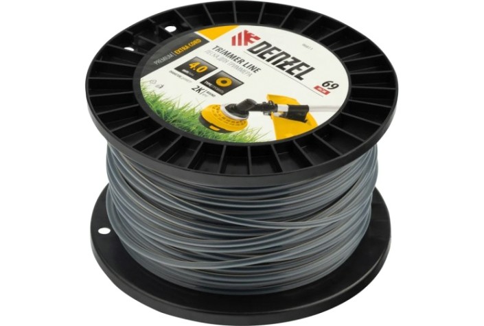 Леска триммерная Denzel EXTRA CORD двухкомпонентная круглая, 4,0 мм х 69 м. [96811]