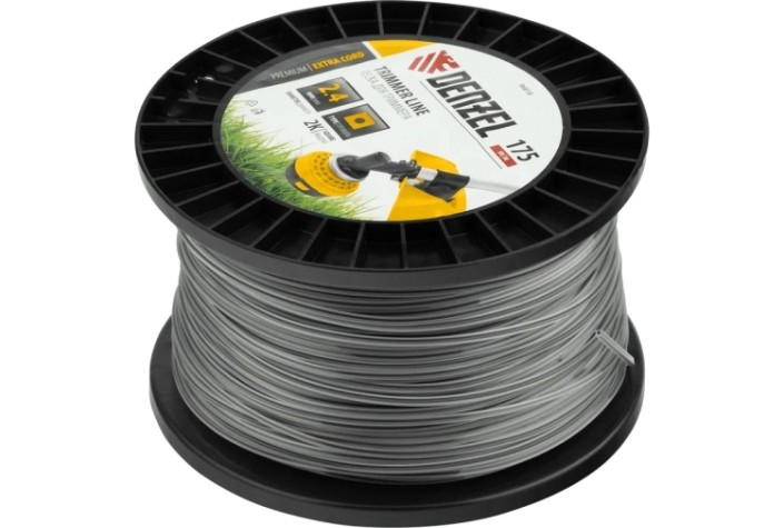 Леска триммерная Denzel EXTRA CORD двухкомпонентная квадрат, 2,4 мм х 175 м. [96818]