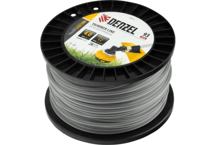 Леска триммерная Denzel EXTRA CORD двухкомпонентная звезда, 4,0 мм х 93 м. [96816]