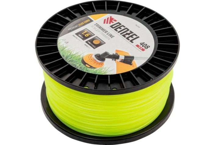 Леска триммерная Denzel FLEX CORD круглая, 1,6 мм х 408 м. [96268]