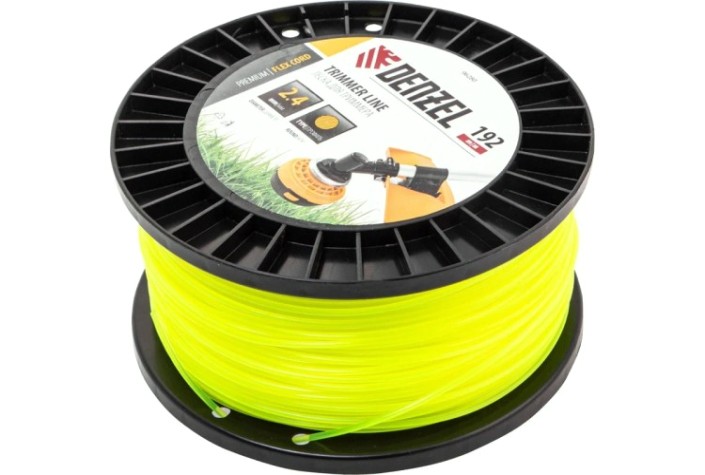 Леска триммерная Denzel FLEX CORD круглая, 2,4 мм х 192 м. [96280]