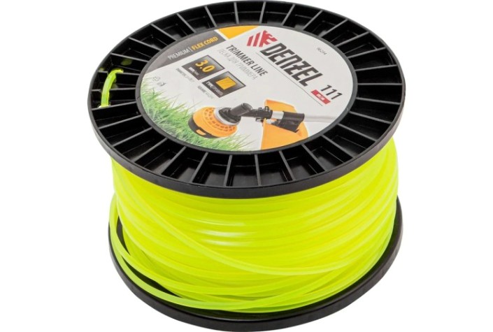 Леска триммерная Denzel FLEX CORD квадрат, 3,0 мм х 111 м. [96294]