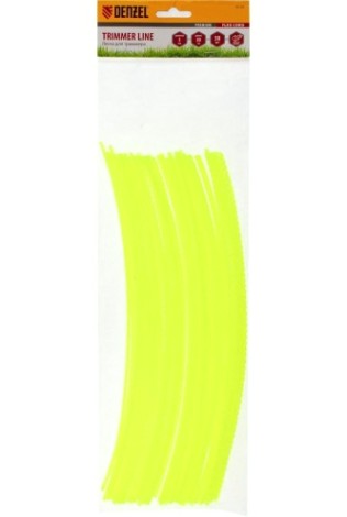 Леска триммерная Denzel FLEX CORD "зубчатый квадрат" нарезанная 3 ммх30 см 50 шт [96104]