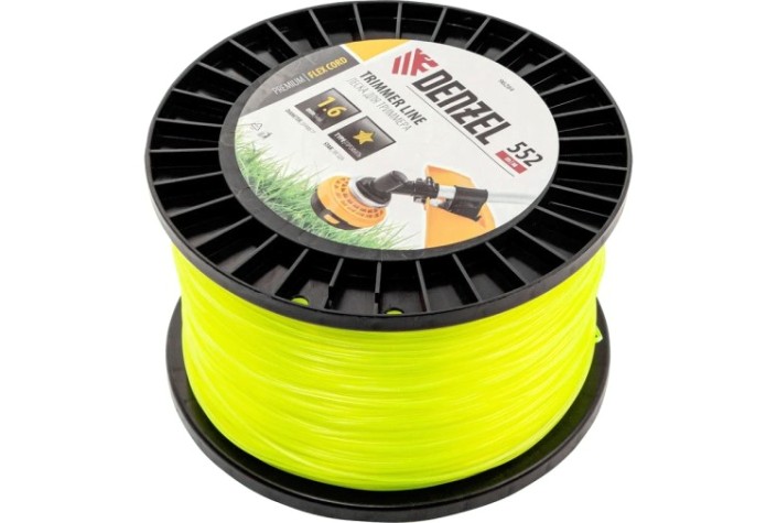 Леска триммерная Denzel FLEX CORD звезда, 1,6 мм х 552 м. [96284]