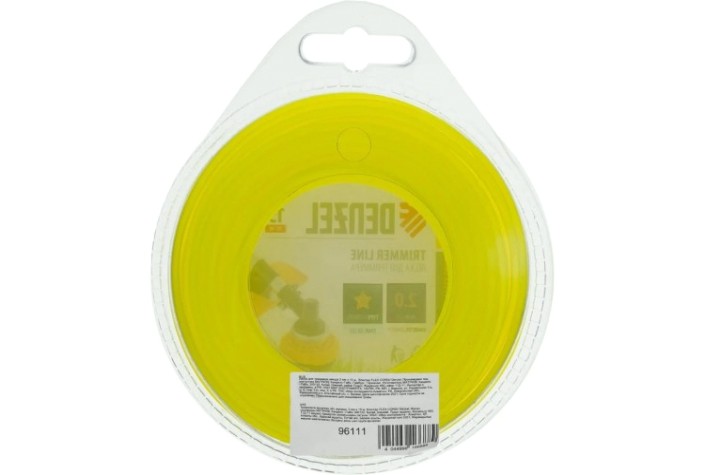 Леска триммерная Denzel FLEX CORD звезда 2 мм х 15 м. [96111]