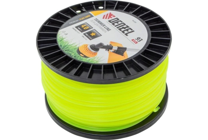 Леска триммерная Denzel FLEX CORD звезда, 4,0 мм х 93 м. [96289]