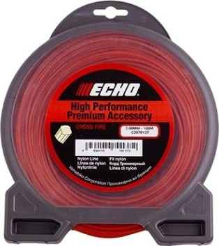 Леска триммерная ECHO 2,0мм/ 108м Cross Fire Line (крест) [C2070137]