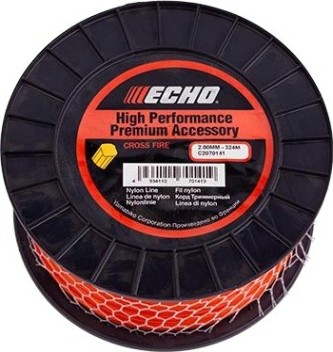 Леска триммерная ECHO 2,0мм/ 324м Cross Fire Line (крест) [C2070141]
