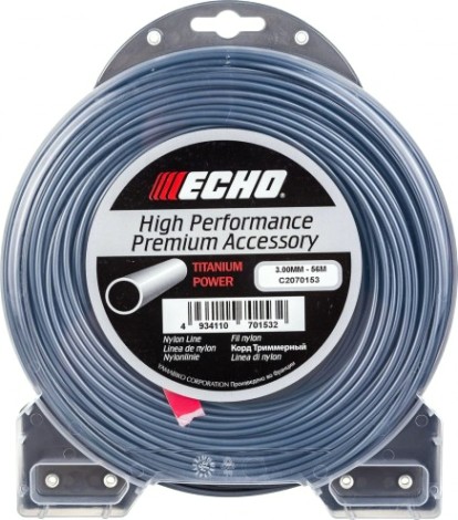 Леска триммерная ECHO C2070153 titanium power line 3,0мм* 56м (круглый)
