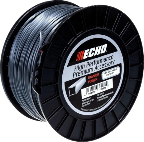Леска триммерная ECHO C2070167 titanium power line 2,5мм*191м (квадрат)