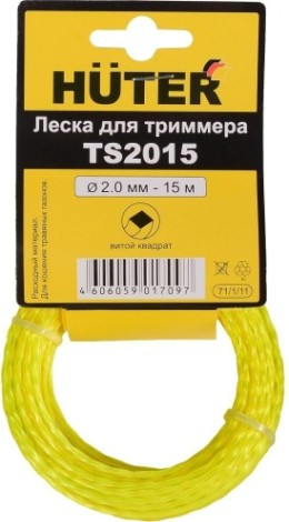 Леска триммерная HUTER TS2015 (витой квадрат) [71/1/11]