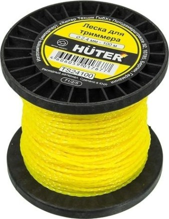 Леска триммерная HUTER TS24100 (витой квадрат) [71/2/5]