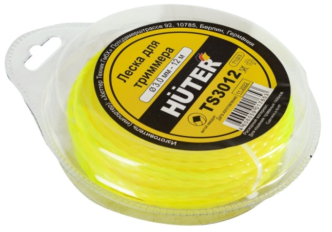 Леска триммерная HUTER TS3012 (витой квадрат) [71/2/3]