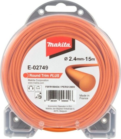 Леска триммерная MAKITA E-02749 круглая, 2,4 ммх15 м