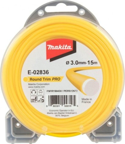 Леска триммерная MAKITA E-02836 круглая, усиленная, 3 ммх15 м