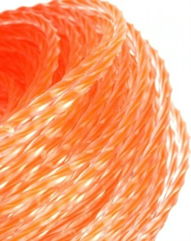 Леска триммерная PATRIOT 2,4 мм/ 400 м Duoline (скрученный квадрат, двухцветная, красная жила) [805401181]