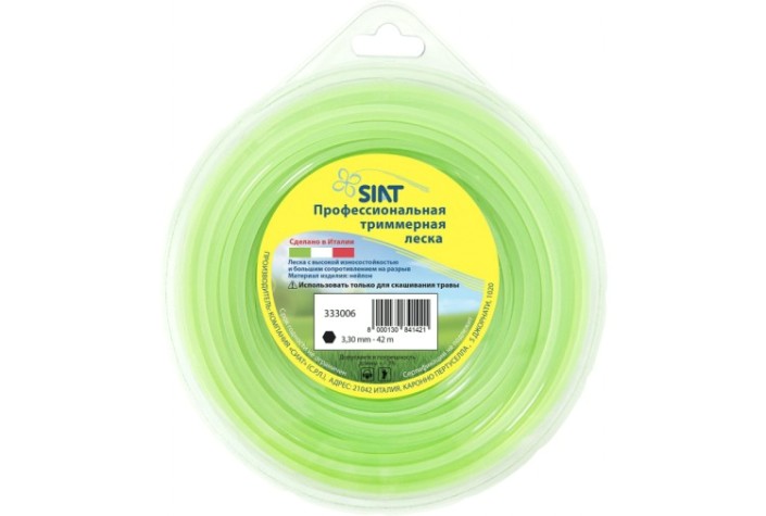 Леска триммерная SIAT ШЕСТИГРАННИК 3,3мм -42м [333006]