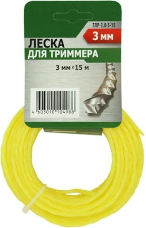 Леска триммерная СОЮЗ ТЛР-2.4-8-15 d=2.4 мм, l=15 м, звезда