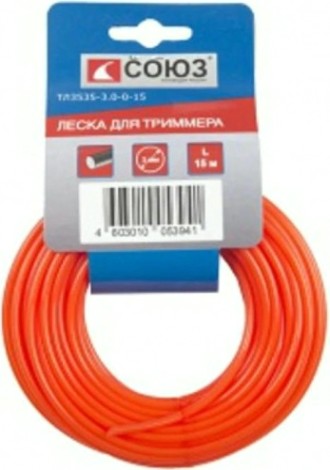 Леска триммерная СОЮЗ ТЛР-3.0-0-15 d=3.0 мм, l=15 м, круг