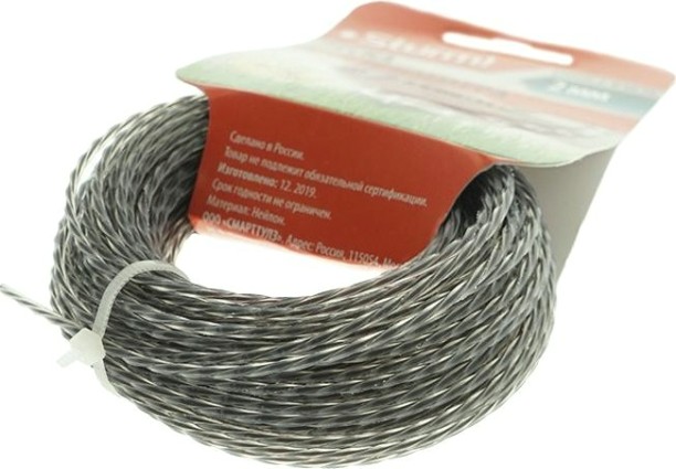 Леска триммерная Sturm 2.0 мм/15 м крученый квадрат металлизированная (GT3535-2.0-SA-15) [GT3535-2.0-SA-15]