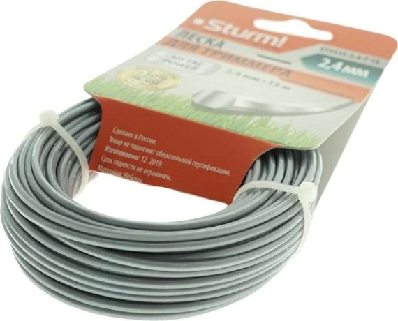 Леска триммерная Sturm 2.4 мм/15 м звезда металлизированная (GT3535-2.4-7-15) [GT3535-2.4-7-15]