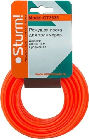 Леска триммерная Sturm GT3535-2.0-0-15 круг 2 мм/15 м Леска триммерная Sturm GT3535-2.0-0-15 круг 2 мм/15 м