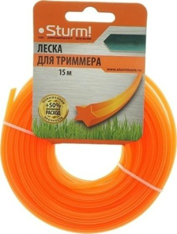 Леска триммерная Sturm GT3535-2.0-8-15 звезда 2 мм/15 м Леска триммерная Sturm GT3535-2.0-8-15 звезда 2 мм/15 м