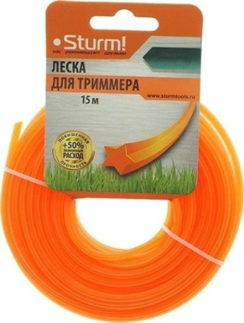 Леска триммерная Sturm GT3535-3.0-8-15 звезда 3 мм/15 м