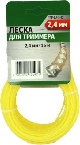 Леска триммерная Sturm ТЛР-2.4-S-15 d=2.4 мм, l=15м, крученый квадрат